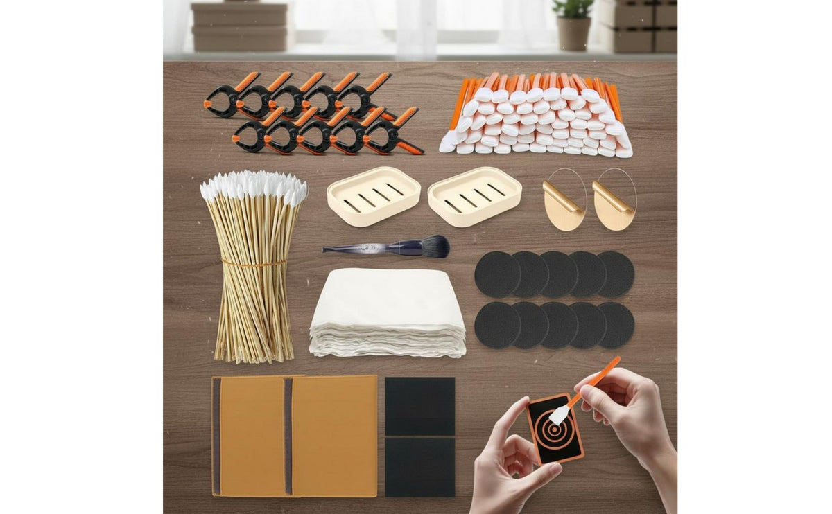 329 Pieces Lint-Non-Linting 329 Piece Card Maintenance Set Easy to Use Sports Card Flattening Kit Moisture Absorbing for Archiving
