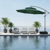 Cantilever Patio Umbrella Large Shade Area Offset Patio Umbrella Stable for Yard, Balcony, Commercial Seating Areas