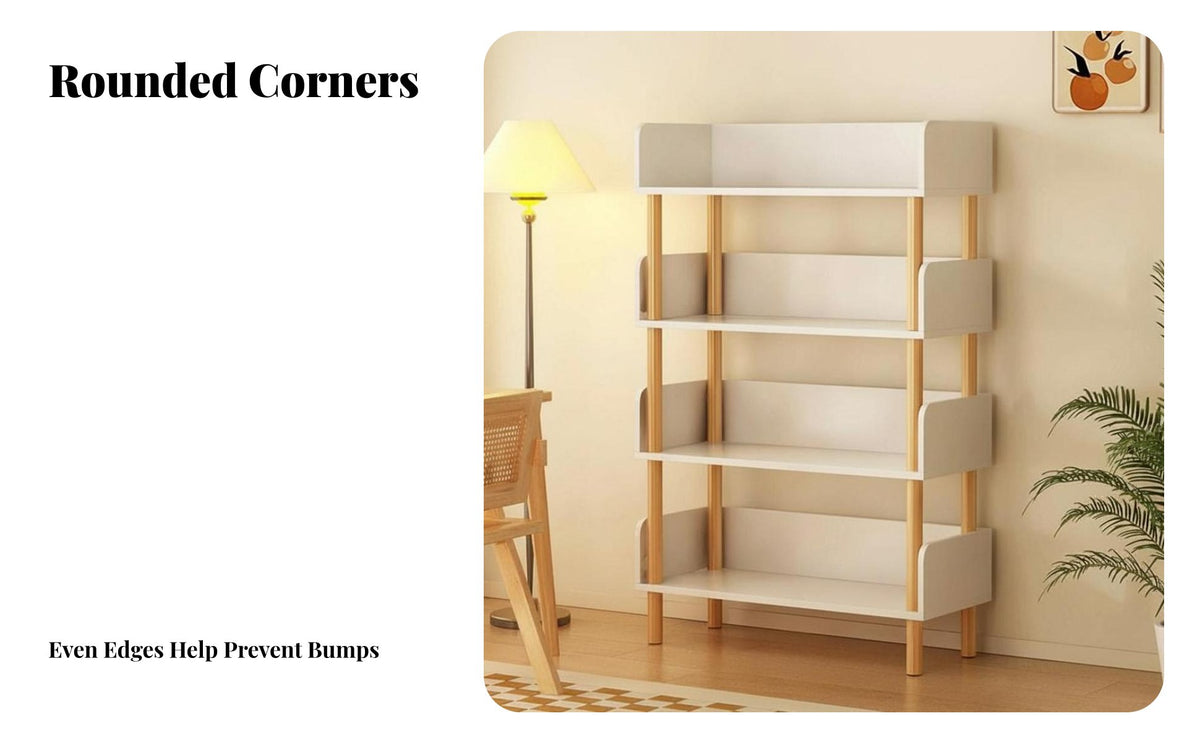 Floor-Standing 5-Tier Etagere bookshelf Space-Saving 5-Tier accessible-shelving Shelving unit multifunctional bookshelf Sturdy Construction for Book Lovers, Collectors, Office Workers, Bedroom, Entryway