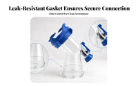 Angled Tube Clear Sewer Elbow Heavy-Duty Resin RV Waste Elbow Leak-Proof Plumbing Part Built-in Gasket