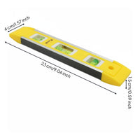 Yellow Mini Fluid Level Ruler Hanging Hole Bubble Level Ruler Compact Hand Tool Lightweight