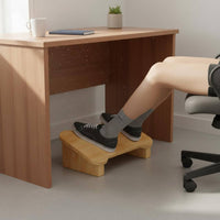 Relieve Fatigue Under Desk Footrest Wide Surface Angled Footrest Polished Rounded Corners for Students