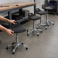 Anti-Static PU Foam Lab Stool with Adjustable Height and Swivel Function