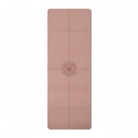 Exercise Mat Middle Medallion Pattern Pose Guide Mat Solid Color