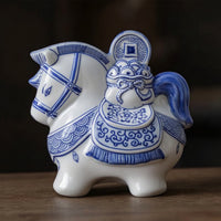 Horse Piggy Bank Ceramic Horse Change Bank Porcelain Style for Collectors, Shelf, Desk