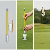 Golf Flagstick Hole Cup Combo for Putting Green Practice and Competition