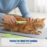 Flea Comb Set for Pet Grooming, Cat Dog Cleaning, Massage, Stainless Steel, Random Specification
