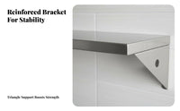 Wall-Mounted Shelf Set Space-Saving Inverted Bracket Shelf Long-Enduringing Sturdy Construction for Homeowners, Kitchen