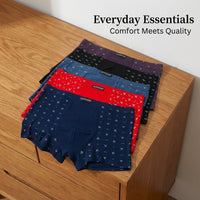 Boxers in Soft Bamboo Modal Blend for Everyday Wear, Moisture Wicking Breathable Underwear, Mid-Rise Waist Design, All Season Comfort