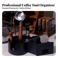 Espresso Tamping Station Easy to Clean Espresso Tamping Stand Portafilter Holder Station Sturdy Construction for Home Baristas
