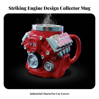 Novelty Gift V8 Engine Cup Resin Exterior V8 Engine Mug Sturdy for Mechanics, Engineers, Garage, Workshop, Workbench