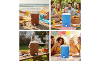 pailStyle Beverage Holder with Tap Portable Drink Holder with Handles Compact Long Lasting for Picnics, Backyard, Beach