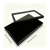 Multi-Slot Band Holder Box with Clear Lid Dust-Proof Band Holder Organizer Box Slim-Profile Jewelry Tray with Clear Lid High-Capacity for Dresser, Countertop