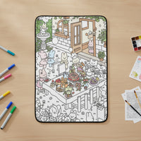 DIY Coloring Blanket Washable Coloring Blanket Personalized Cozy for Children, Sofa, Bedroom