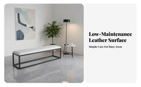Modern design Upholstered Metal Frame Bench Multi-Purpose End-of-Bed Bench Minimalist Design Long Stool for Business Owners, Interior Designers, Homeowners, Fitting Room, Waiting Area, Entryway, Hallway