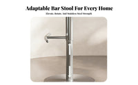 Italian Design Adjustable rotating bar stoolstool Modern design Adjustable Pedestal Stool Built-in Footrest Bar Chair Upholstered Seat for Hosts, Restaurant, Cafe