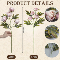Vintage Peony Bouquet Artificial Flower for Home Table Wedding Decoration