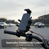 Bike Ph Single Shock Absorbing Motorcycle Ph Single Mount 360° Adjustable Angle for Delivery Drivers, Motorcyclists