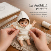 Doll Clothes Hoodie Set for Cotton Dolls 10cm, 15cm, 20cm