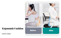 Ergonomic Back Support Cushion Breathable Support Pillow Portable Office Chair Backrest for Students, Classroom