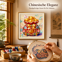 2026 New Cross Stitch Kit for Living Room Embroidery - Lucky Character and Bag Design