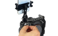 Smartphone Clamp Mount Threaded Base Adjustable Phone Clamp Rubber Padded Live Broadcasting Phone Holder for Filming