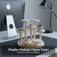 Surprise Box Storage Rack Hardwood Wood Wooden Figure Display Stand Collectible Figure Display Shelf Space Saving for Collectors