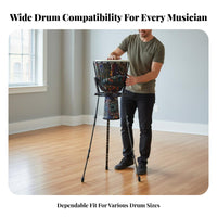 Standing or Sitting Use Djembe Stand Universal Fit African Drum Stand Non-Slip Rubber Feet Adjustable Drum Tripod Portable for Percussionists, Professional Players, Music Practice, Stage Performance, Live Gigs, Recording Studio