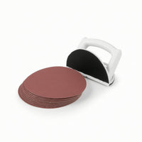 Inside Corner Sander Self-Adhesive Corner Sanding Frame Sanding Frame with Hand Grip Semi-Circular Handheld