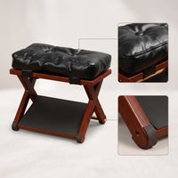 Foldable Folding Footstool with Cushion Tufted Under-Desk Footrest Non-Slip Foot Stool Long-Lasting for Office Workers