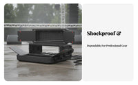 Waterproof 3U Rack Case Shockproof Audio Equipment Entryory Heavy-Duty Portable Cabinet Dustproof for Sound Engineers, IT Professionals, Live Performance, Touring, On-Location Recording, Mobile DJ Setup