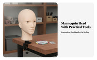 Professional Grade Male Mannequin Head Realistic Proportions Bald Mannequin Head Polished Surface for Cosplayers, Hairdressers, Studio