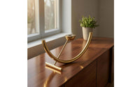 Stainless Steel Candle Holder Minimalist Decor Piece Angled Support