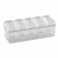 Divided Serving Tray with Lid Portable Compartment Snack Container Clear