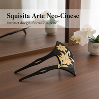 Vintage Chinese Style Acrylic Lily Flower U-shaped Hairpin for Updos