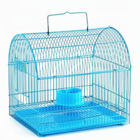 Small Animal Cage for Hamster, Guinea Pig Cage and Bird Cage, Preassembled Indoor Pet Cage with Handle and Top Door, Portable Travel Enclosure