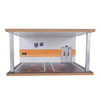 Realistic Simulation 1:18 Scale Car Display Case Ultra-Detailed Printing Model Car Display Case USB Powered LED Parking Garage Model for Hobbyists, Office Decor, Man Cave