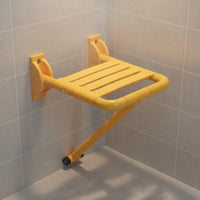 Wall Mounted Folding Shower Stool Foldable Engineered Wall Mounted Folding Shower Stool Waterproof Mobility Aid for, Patients, Entryway, Hallway