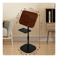 Multi-Angle Adjustment Freestanding Book Holder Stable Base Adjustable Floor Book Stand 180° Rotating Wooden Reading Lectern Heavy-Duty for Students, Musicians, Children, Study Room, Home