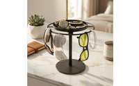Glasses Rack with Tray Desktop Glasses Holder with Tray Eyeglasses Rack Metal Eyewear Display Stand Padded for Eyeglass Wearers