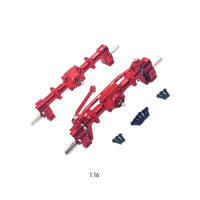 Front and Rear Axle Assembly 6061 Aluminum RC Car Axle with Gears Metal Axles for Hobbyists, Custom Builds