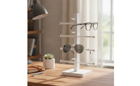 Wooden Eyeglass Display Rack Desktop Eyewear Display Stand Freestanding Glasses Holder Stand Upright for Retailers, Collectors, Countertop, Retail Store, Optical Shop
