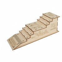 Gift Idea Wooden Skate Display Stand Tabletop Desktop Finger Skate Park Portable Size Finger Skateboard Park for Children, Desk, Room Decor