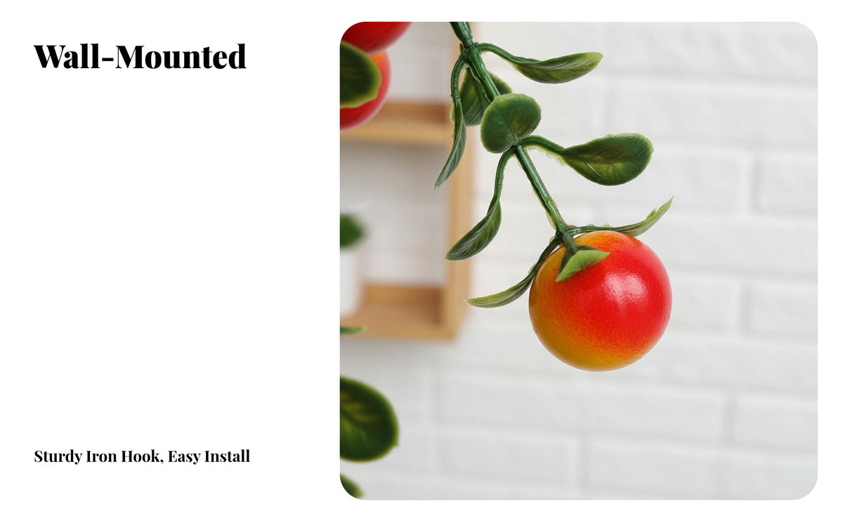 Hanging Artificial Plant Basket Decorative Wall Hanging Plant Realistic Look Cone Shaped Wall Basket for Homeowners, Renters, Bedroom, Indoor, Hallway