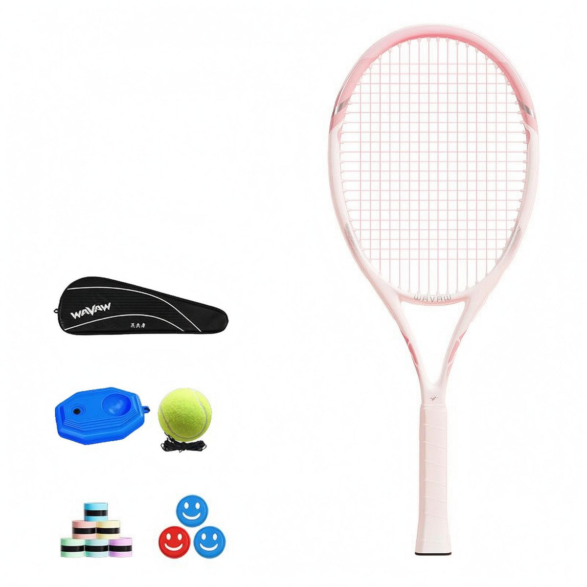 Wrapped Handle Training Tennis Racket Grip Tape Tennis Practice Racket Carry Bag Included Optimal Hitting Zone Practice