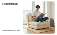Lazy Sofa Fold-out Single Bed Chair Washable Cover Convertible Sleeper Chair Space Saving Living Room Seating Multi-Functional Design for Apartment Dwellers, Young Adults, Office Workers, Bedroom, Balcony, Small Areas