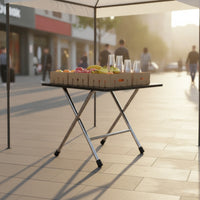 Foldable Folding Table Space-Saving Table with Folding Legs Compact Furniture Portable for Students, Small Rooms, Dormitory, Outdoor