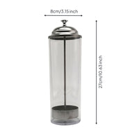 Drinking Tube Holder dispenser with Stainless Steel Lid Countertop Drinking Tube Holder dispenser with Lid Convenient for Cafe