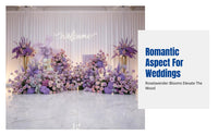 Enchanting Wedding Artificial Flower Arrangement, Lavender Hydrangea Anthurium, Silk Pathway Decor for Ceremony