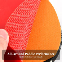 2 Pieces Table Sport Racket Set Double-Sided Inverted Rubber Table Pong Paddle Kit Table Pong Paddle Set Versatile Play